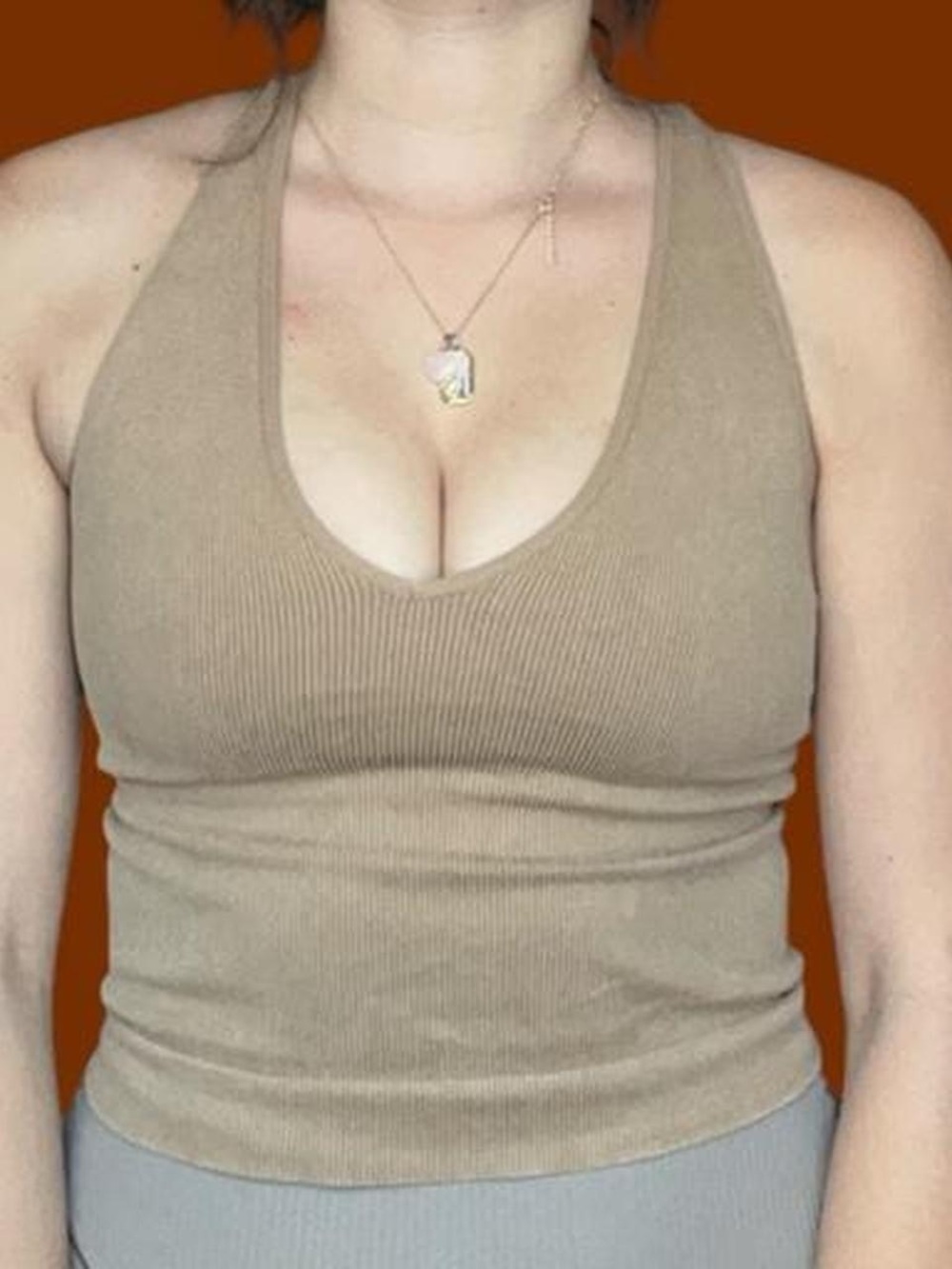 JoyLab Ribbed Scoop Tank Top in Taupe